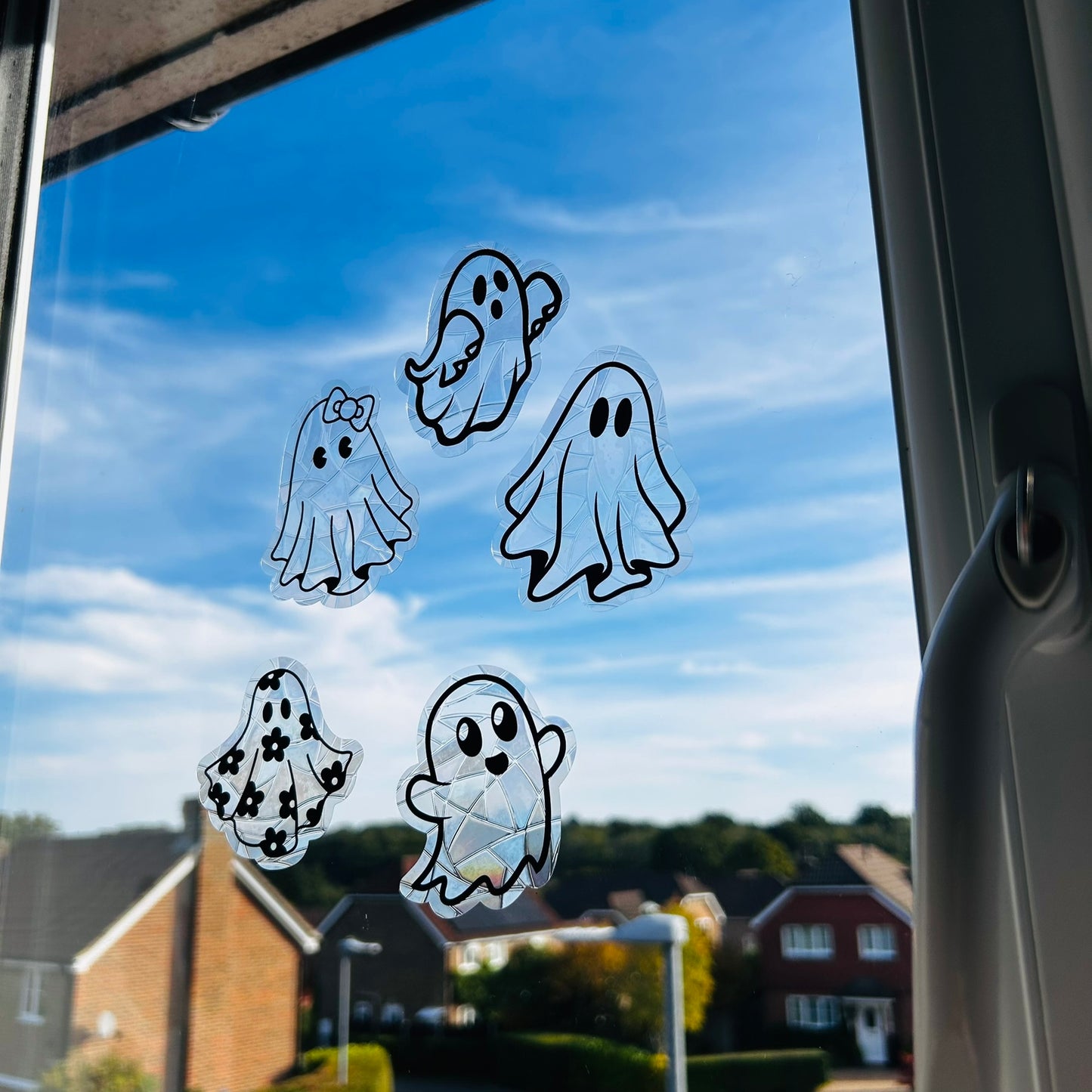 Set Of 5 Ghost Window Sticker - Suncatchers