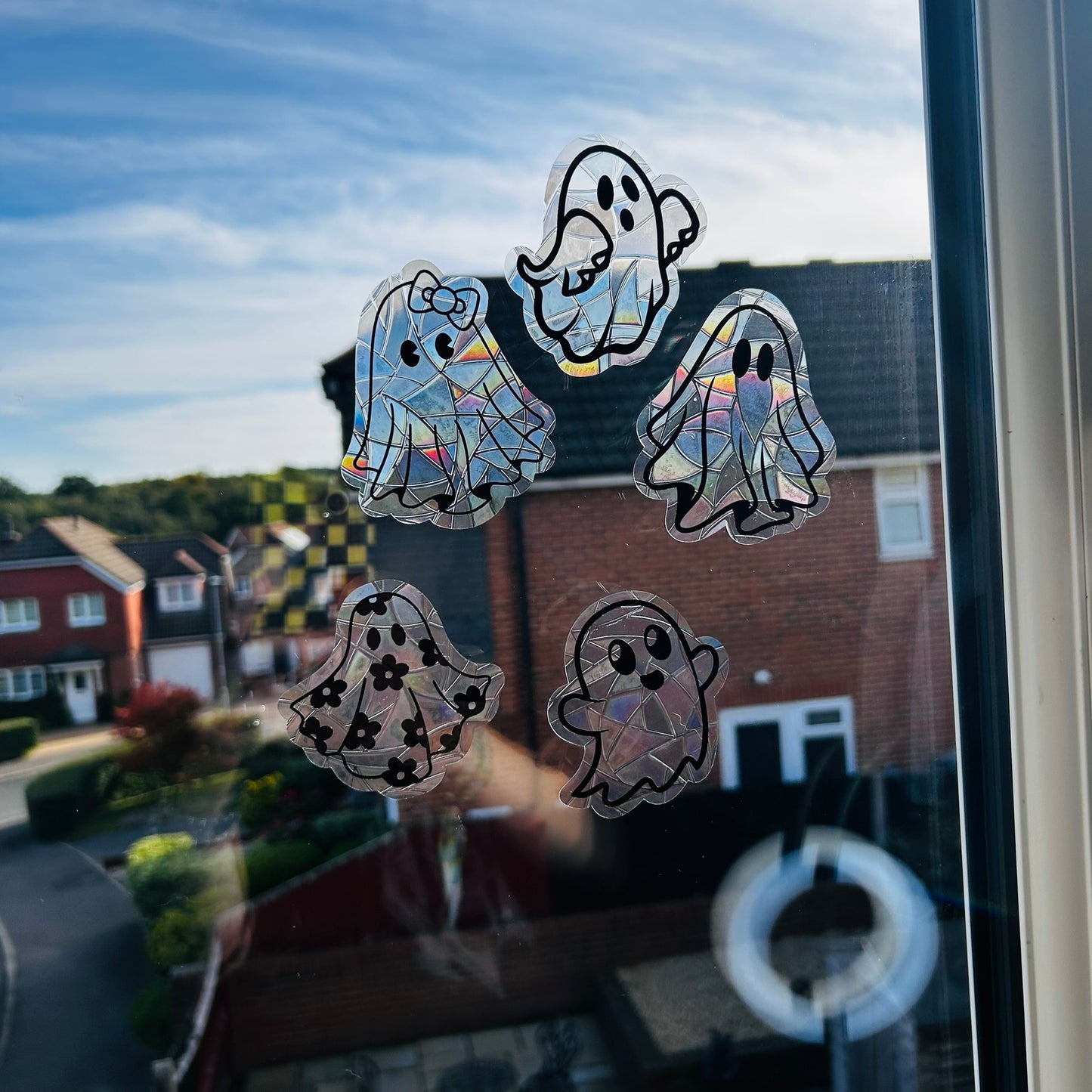 Set Of 5 Ghost Window Sticker - Suncatchers