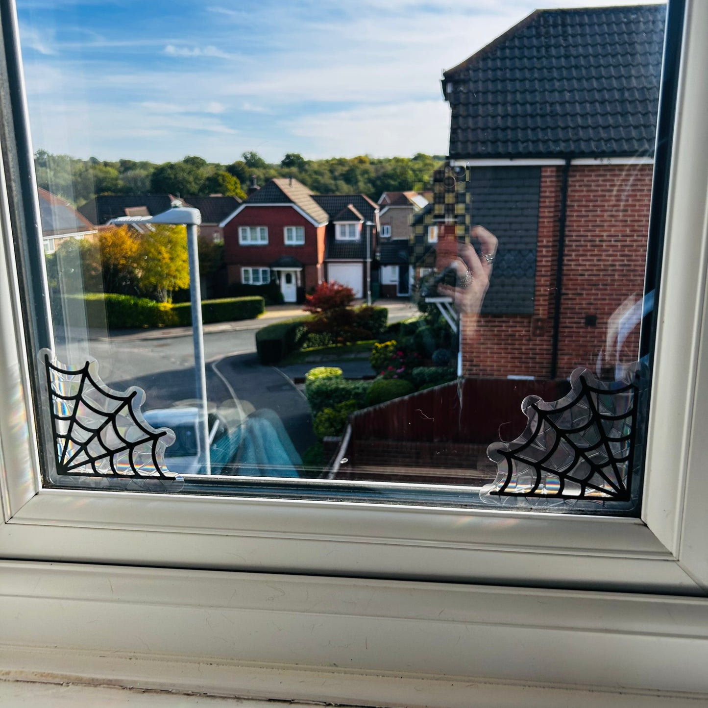 Cobweb Corner Window Stickers - Suncatcher