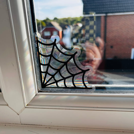 Cobweb Corner Window Stickers - Suncatcher