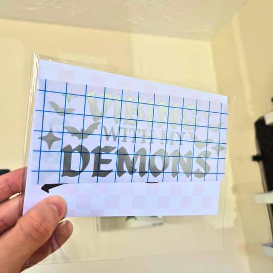 Vibing With My Demons - Car Decal Sticker