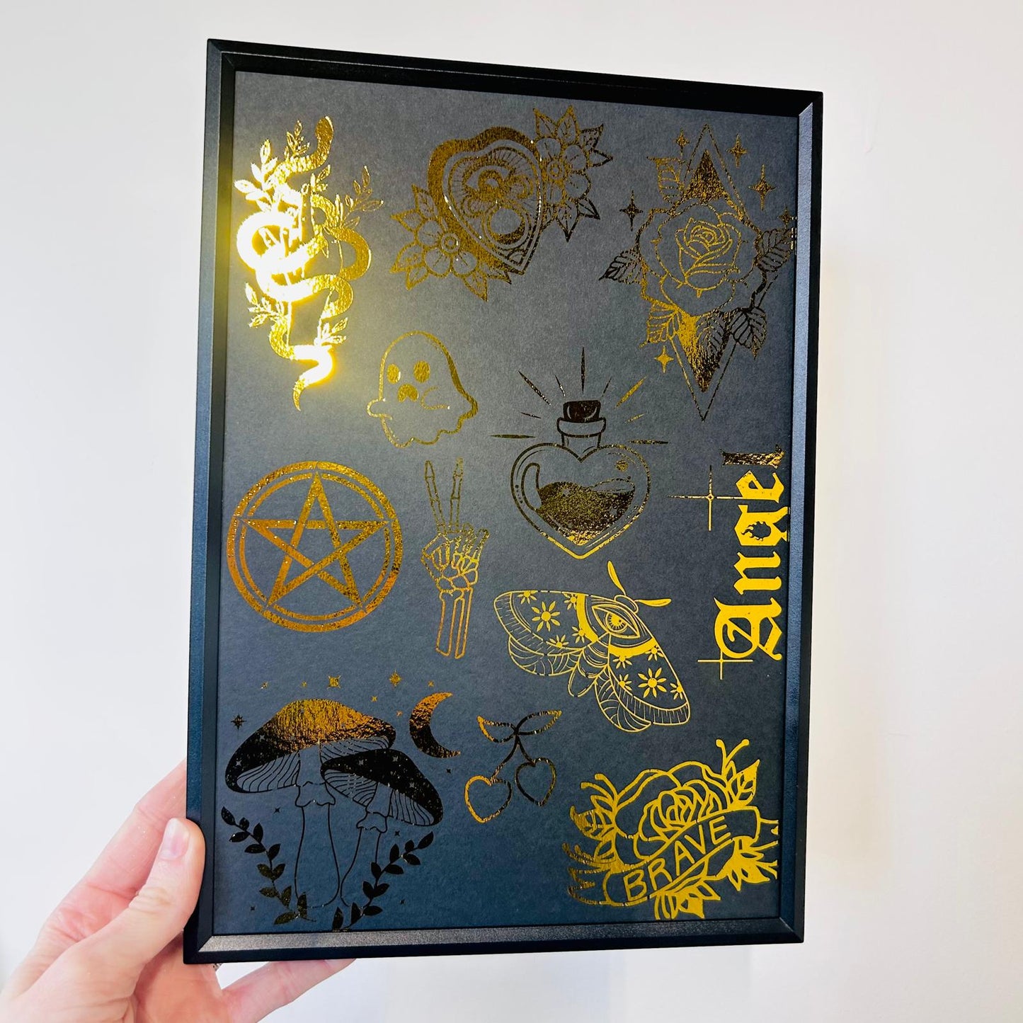 Tattoo Flash Sheet - Foiled Print